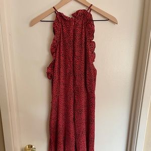 Pink animal print sun dress
